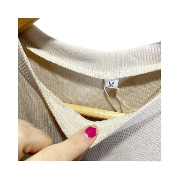 Myheat M Women Sleeveless Bodycon Ruched Short Dress Side Drawstring Solid Tan - Picture 5 of 7